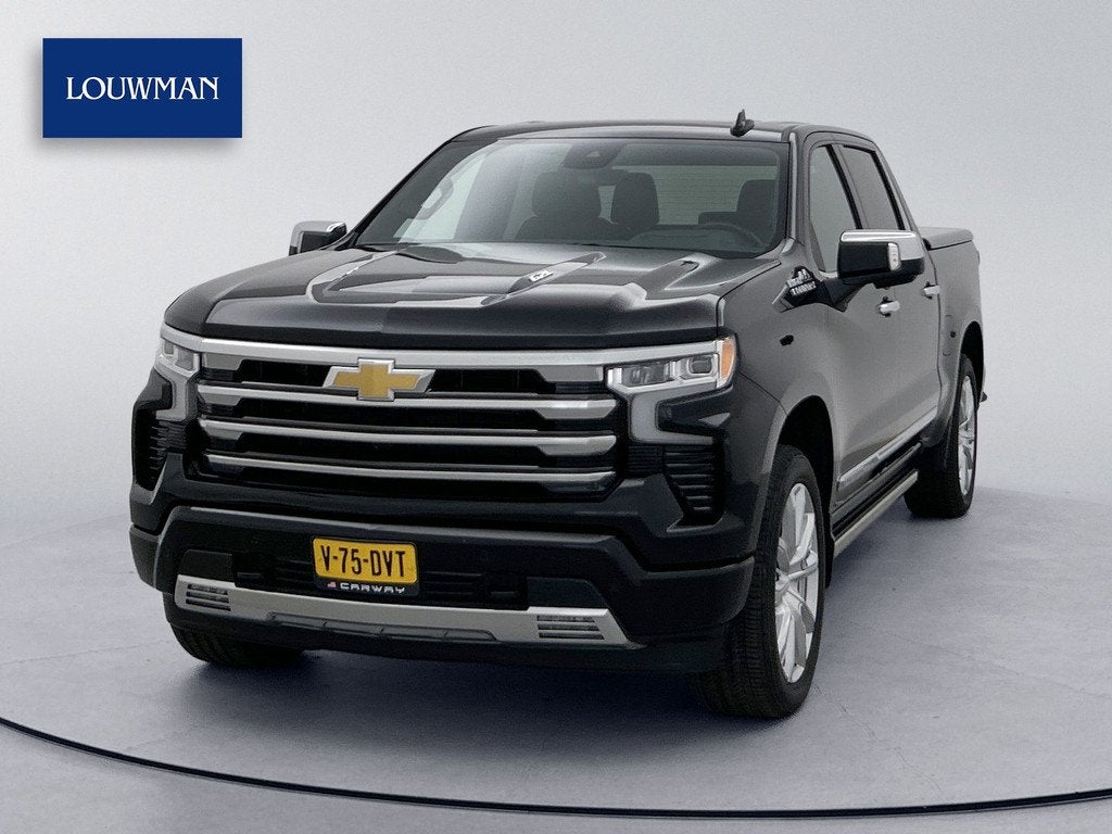 Chevrolet Silverado 1500 High country 6.2L V8 Vol opties Mem, Auto's, Chevrolet, Gebruikt, Met garantie (alle), 426 pk, Zwart