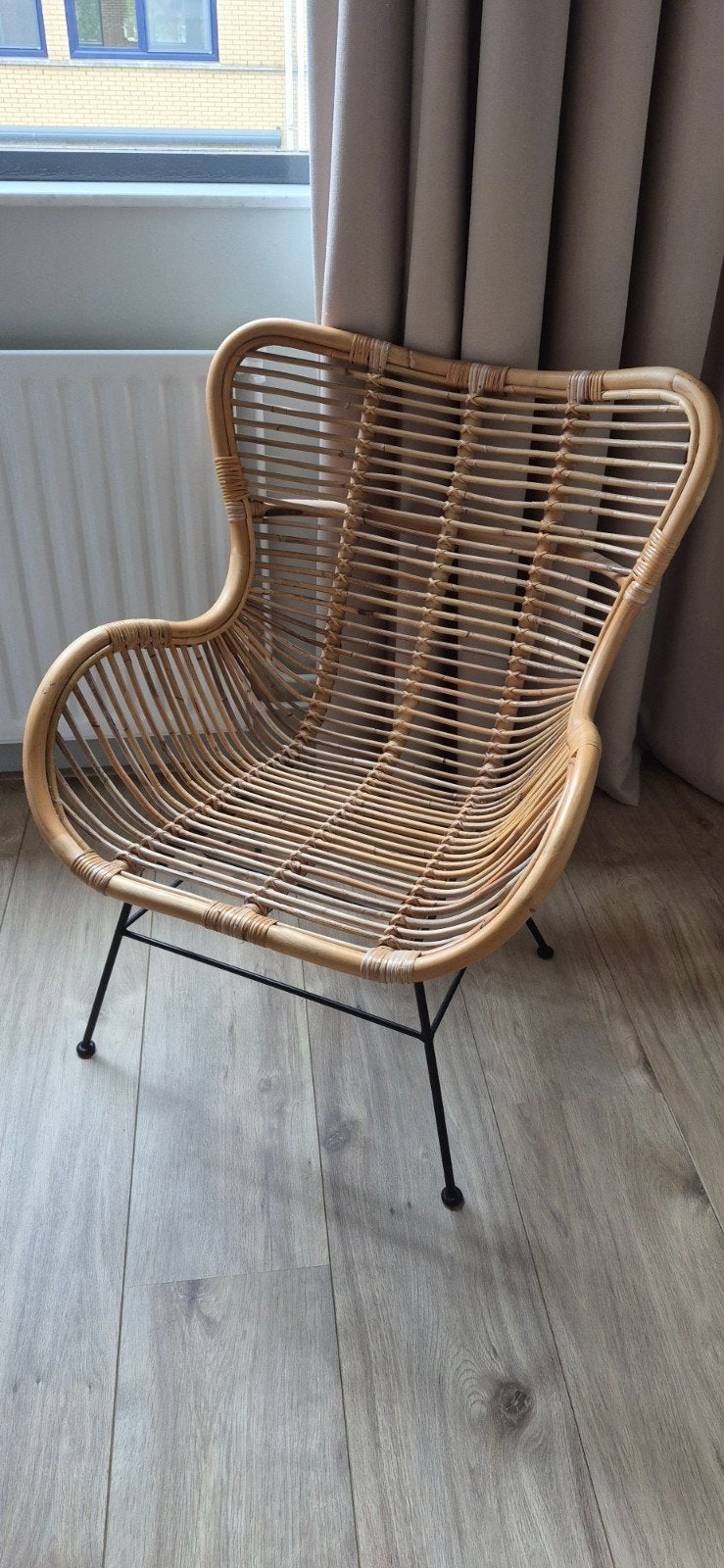 Rotan stoel, Ophalen, Zo goed als nieuw, Bruin, Eén