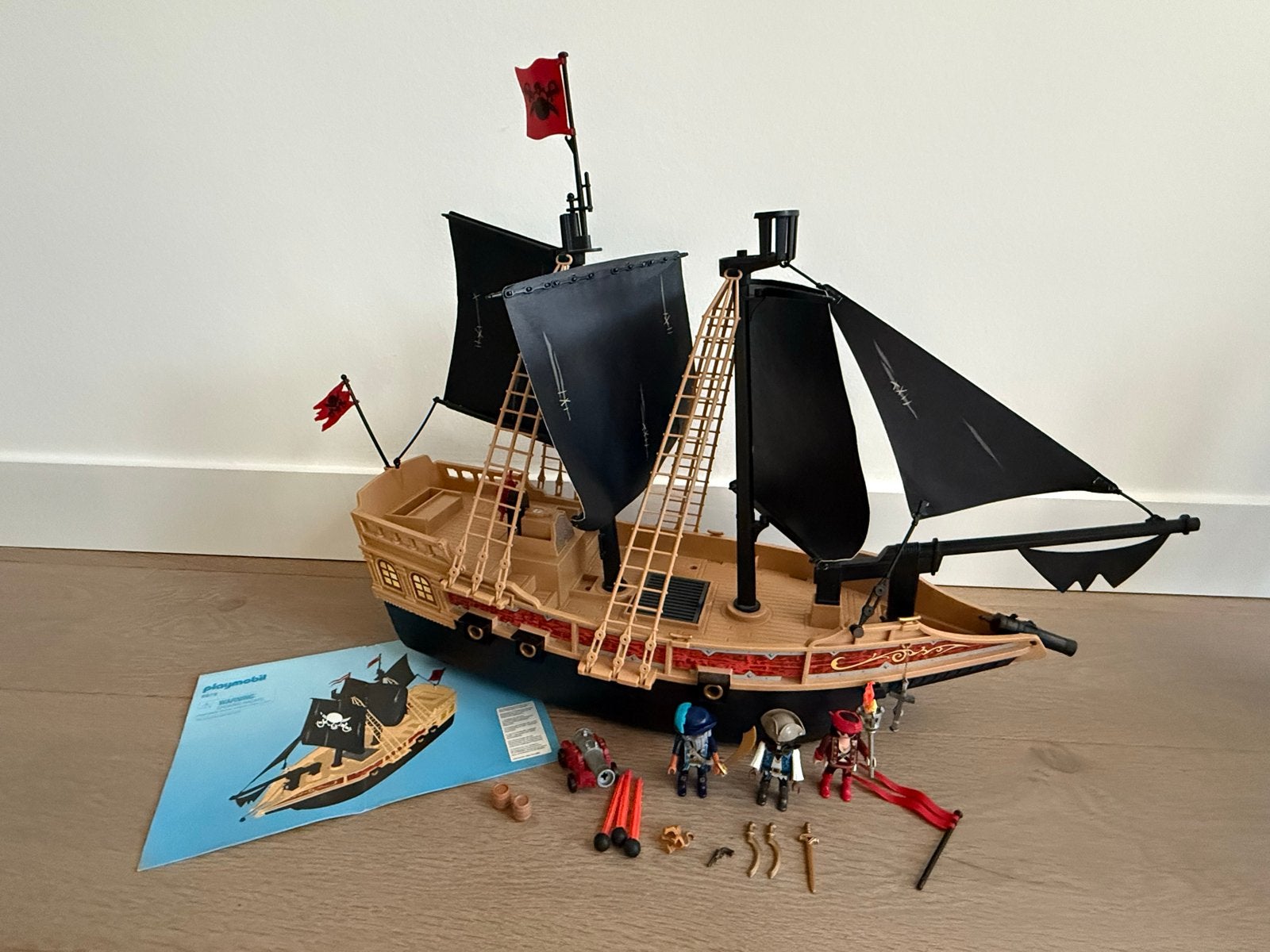 PLAYMOBIL Piratenschip 6678 met figuren en accessoires, Pirates, Gebruikt, Complete set, Ophalen of Verzenden