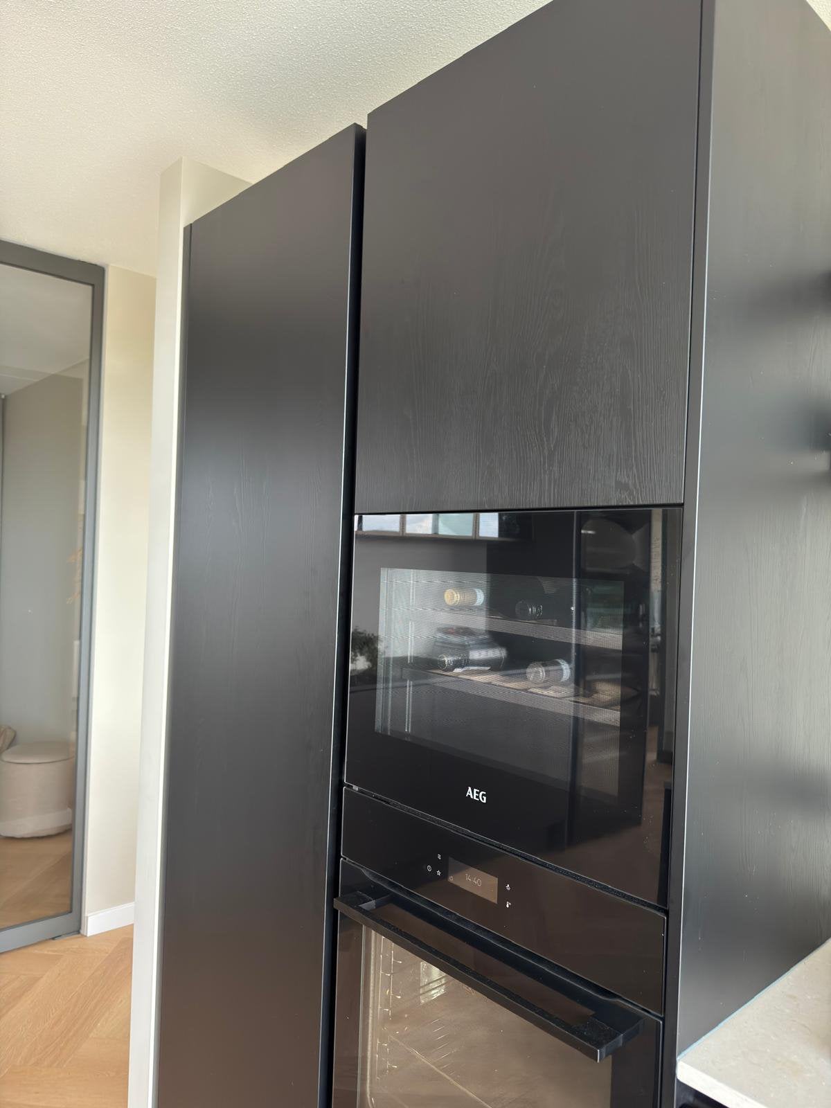 AEG wijnklimaatkast 1 zone inbouw!, Ophalen, Zonder vriesvak, Minder dan 85 cm, 45 tot 60 cm