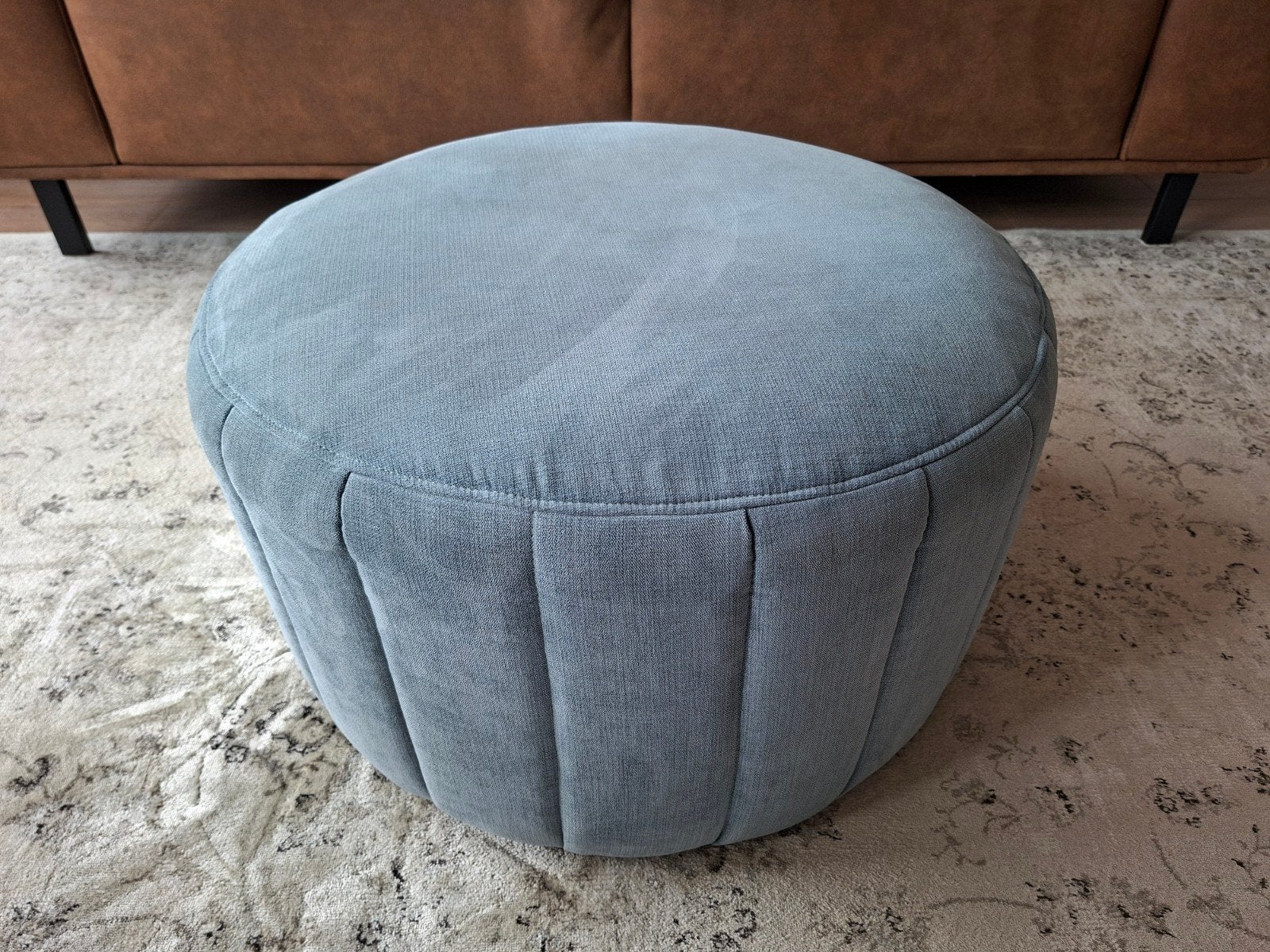 Te koop: Poef/Voetenbank/Salontafel (Nieuw), Huis en Inrichting, Tafels | Salontafels, Ophalen, 50 tot 100 cm, Rond, Nieuw