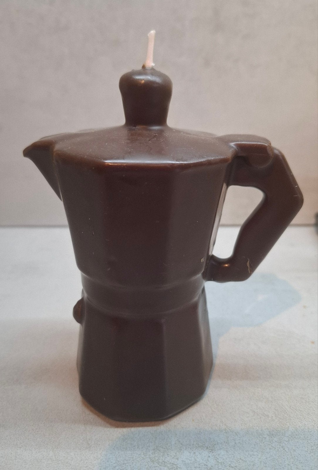 Geur kaars als koffiepot, Italiaanse koffiepot van Zara Home, Bruin, Overige merken, Natuurlijk materiaal, Nieuw