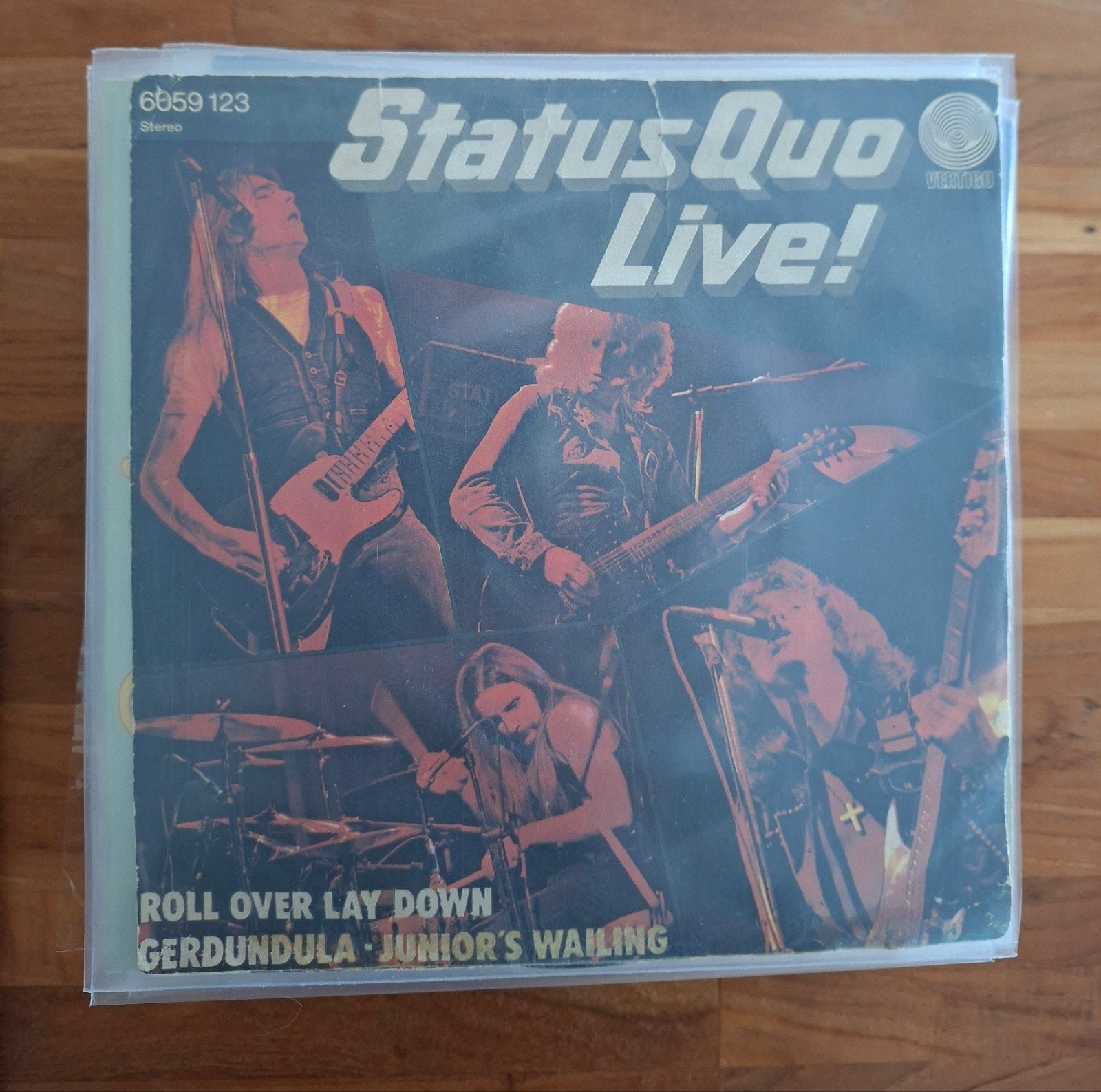 Status Quo  - Roll over lay down live - Single is TOP, Ophalen of Verzenden, Gebruikt, 7 inch, Rock en Metal