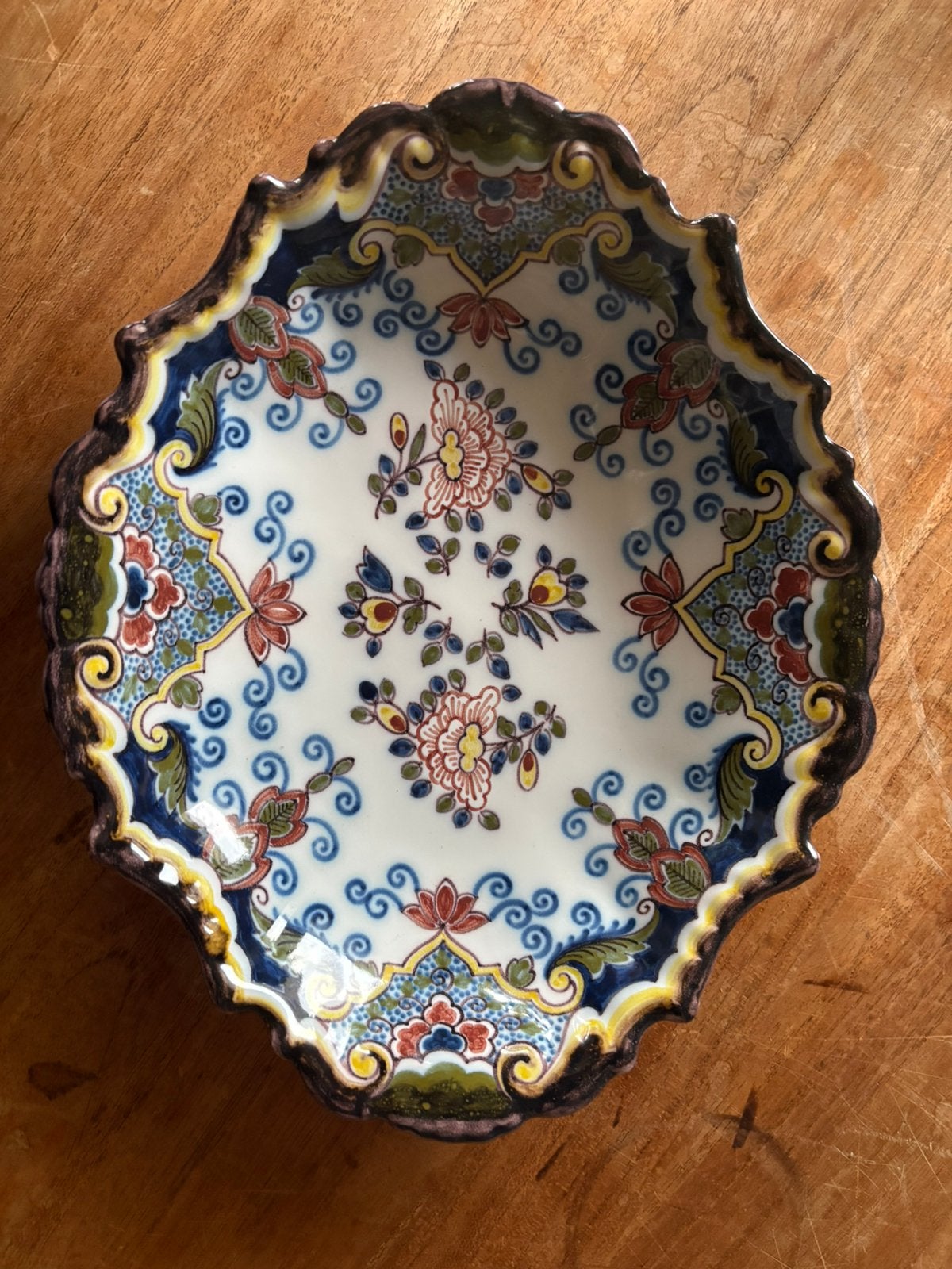 Oval decorative plate Makkum Tichelaar, Antiek en Kunst, Ophalen of Verzenden
