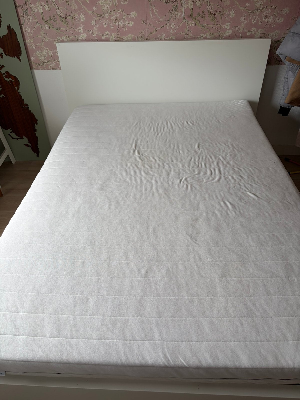 Ikea malm bed met lades, Huis en Inrichting, Ophalen, Gebruikt, Wit, Tweepersoons