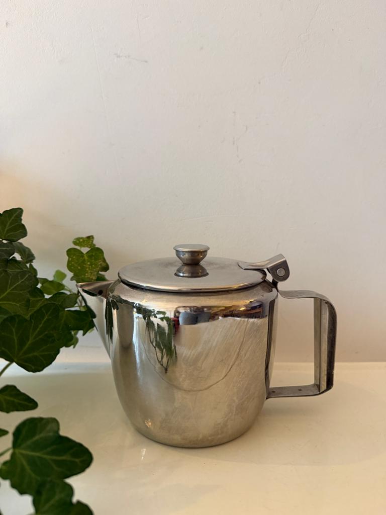 Chrome jaren 70 theepot, Antiek en Kunst, Ophalen of Verzenden