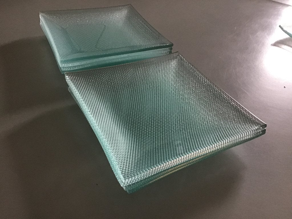 Gebaksbordjes, glas, vierkant, 8x, Ophalen, Zo goed als nieuw, Bord(en), Overige stijlen