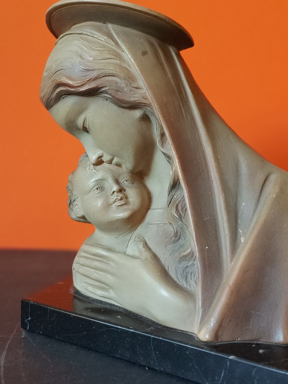 Vintage Maria met Kind Beeld - J. Dommissen - België, Ophalen of Verzenden, 20 - 50 cm, Beeld, Gemerkt