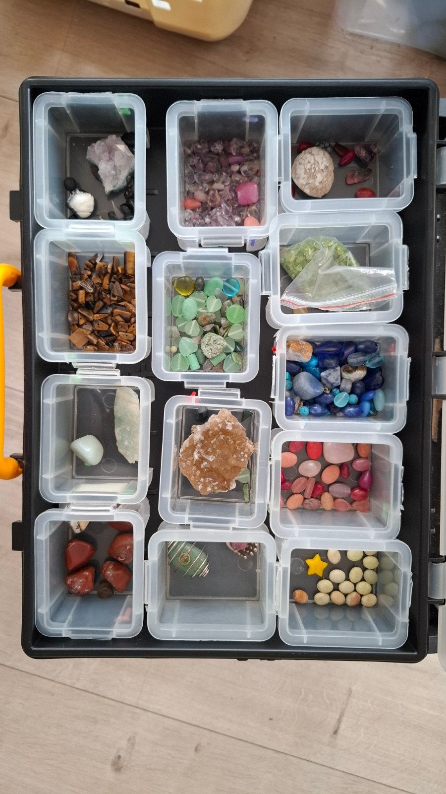 Verzameling van diverse edelstenen en mineralen, Sieraden, Tassen en Uiterlijk, Edelstenen, Gebruikt, Ophalen