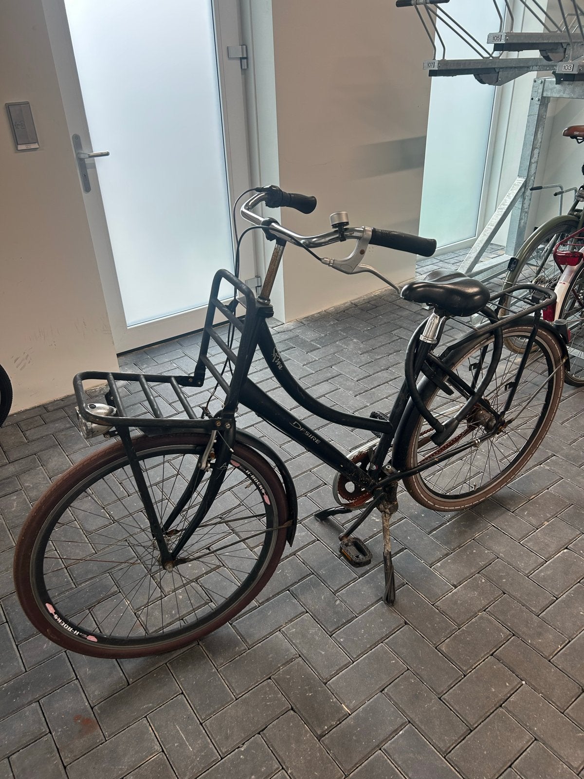 Zwarte Damesfiets met slot- Gebruikt, Fietsen en Brommers, Gebruikt, Velgrem, 50 tot 53 cm, Ophalen