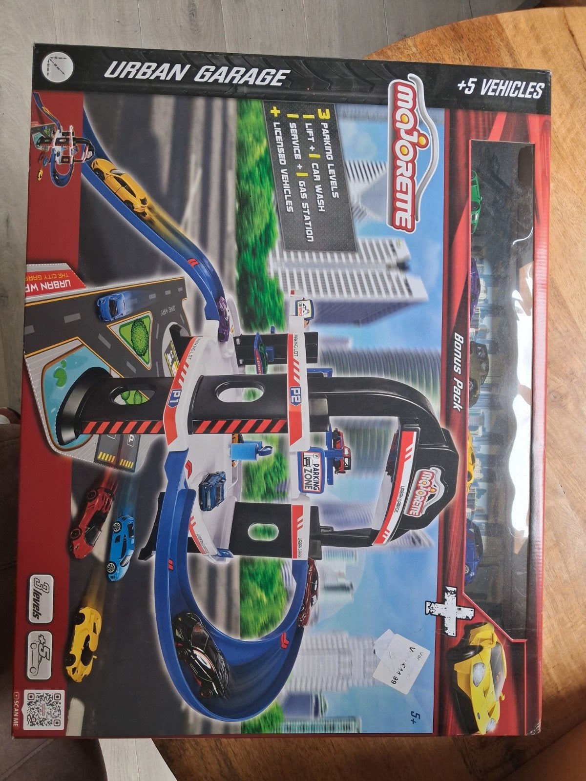 Majorette Urban Garage + 5 Voertuigen - Nieuw in Doos, Ophalen of Verzenden, Nieuw