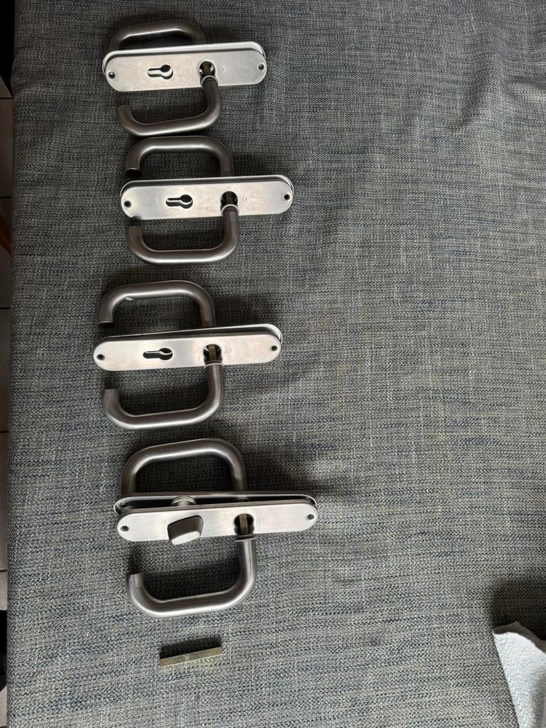 Rvs deur schilden 55 mm pc maat zware kwaliteit, Doe-het-zelf en Verbouw, Hang- en Sluitwerk, Klink of Kruk, Rvs, Ophalen of Verzenden