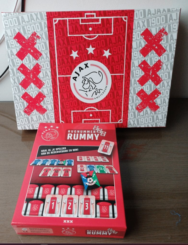 ajax puzzel en rugnummer rummy, Verzenden, Gebruikt