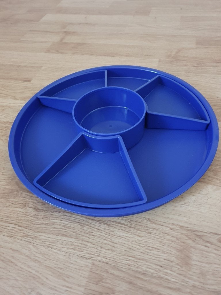 Hapjes- / Partyschaal Tupperware, Gebruikt, Blauw, Overige typen, Ophalen of Verzenden