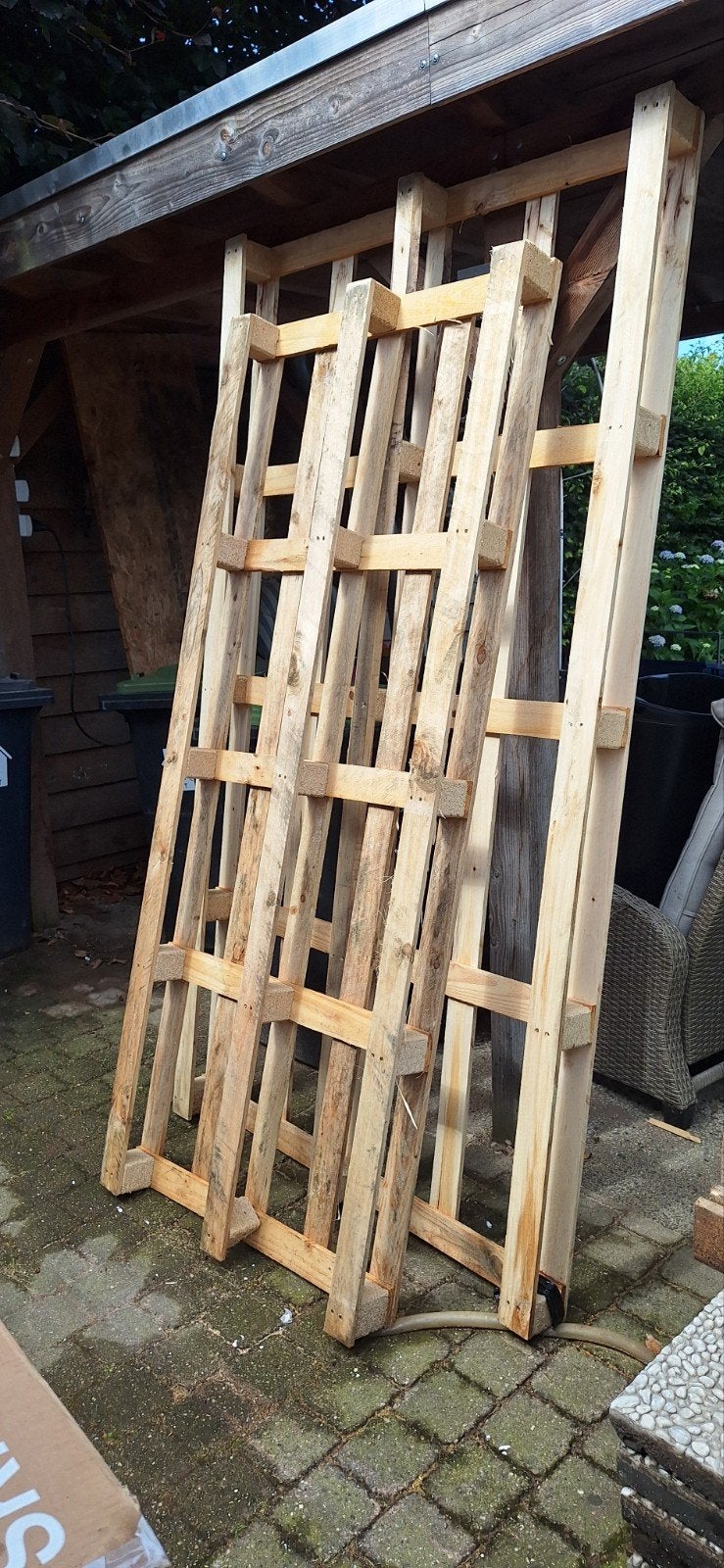2 grote pallets, Ophalen, Zo goed als nieuw, 200 tot 250 cm, 50 mm of meer