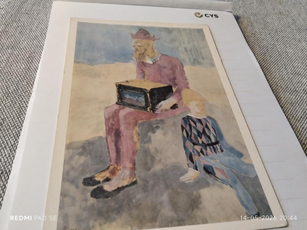 Ansichtkaart Picasso reproductie - De Oude Straatzanger, Verzamelen, Ansichtkaarten | Themakaarten, 1980 tot heden, Overige thema's
