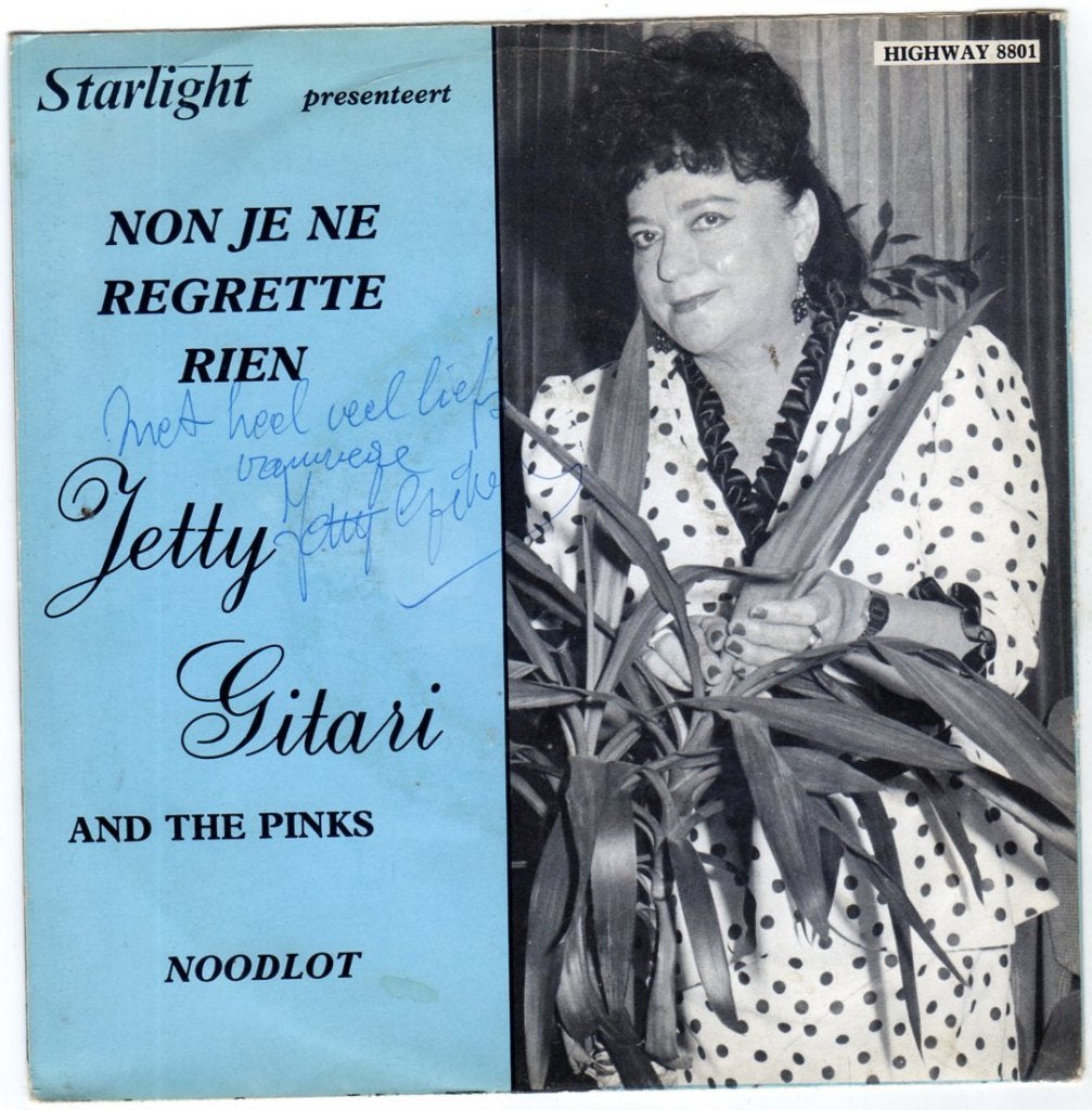 Jetty Gitari And The Pinks : Non Je Ne Regrette Rien, Gebruikt, Fotohoes, 7 inch, Ophalen of Verzenden