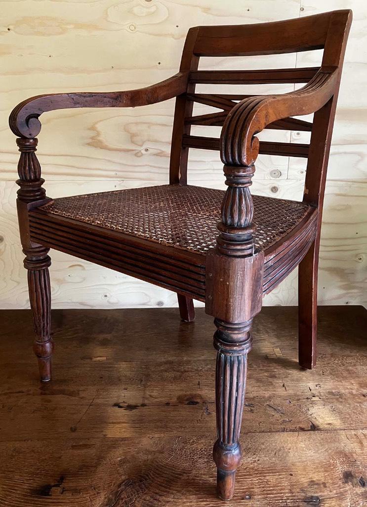 8x karaktervolle teakhouten stoelen – Weens vlechtwerk, Huis en Inrichting, Stoelen, Ophalen, Gebruikt, Bruin, Vijf, Zes of meer stoelen