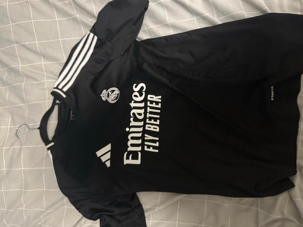 Zwart Adidas Real Madrid T-shirt, Ophalen of Verzenden, Zo goed als nieuw, Maat 48/50 (M), Zwart