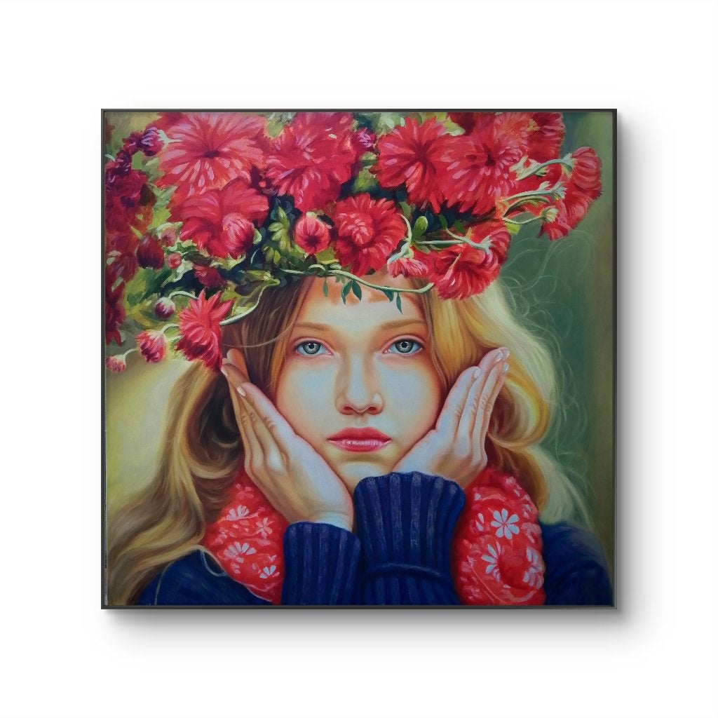 handgeschilderd realistisch. portret, olieverf op canvas., Ophalen, Olieverf, Handgeschilderd, Portret