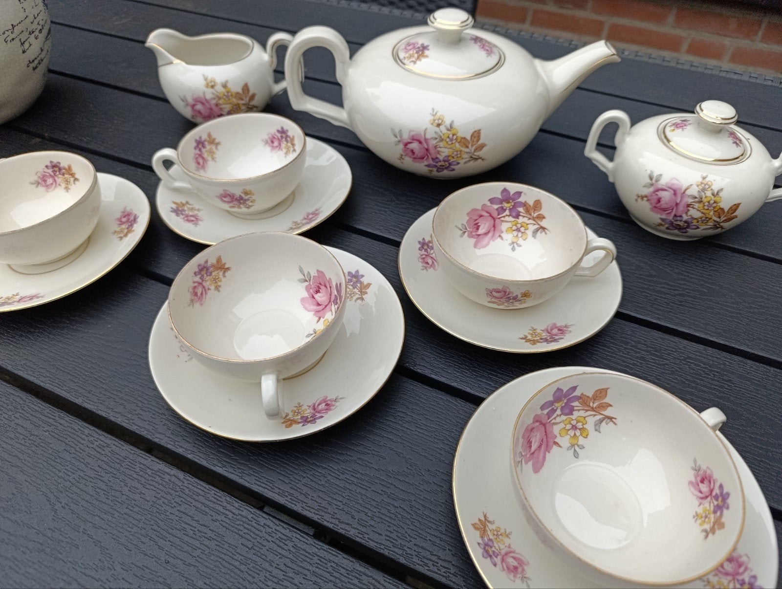 Antiek thee servies, Ophalen of Verzenden