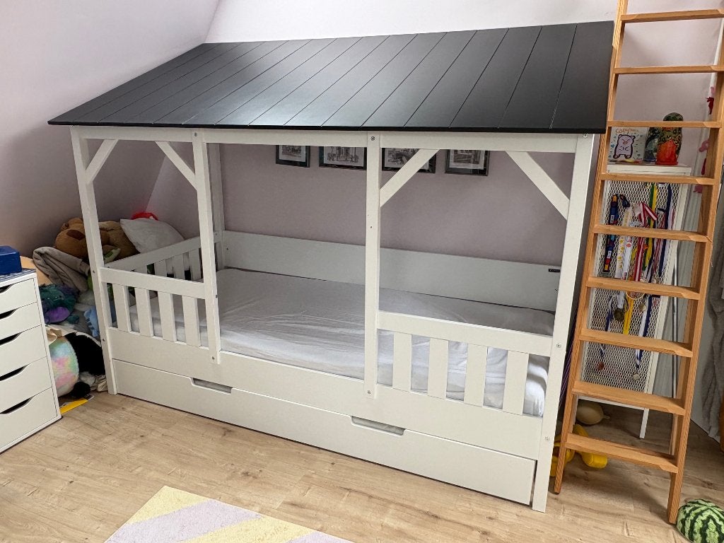 Kinderbed Vipack Housebed Terra, 85 tot 100 cm, Gebruikt, 180 cm of meer, Ophalen
