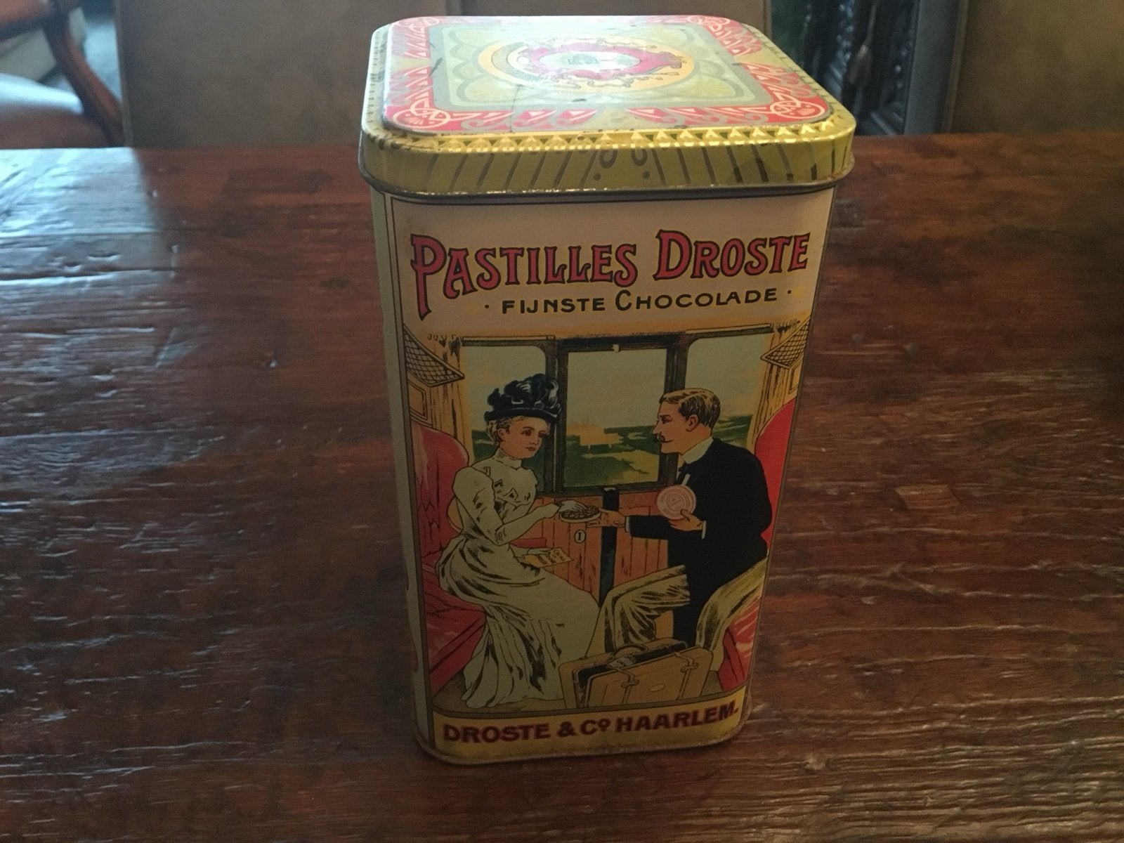 Vintage Droste Cacao Blik - Pastilles, Ophalen of Verzenden, Gebruikt, Overige, Droste