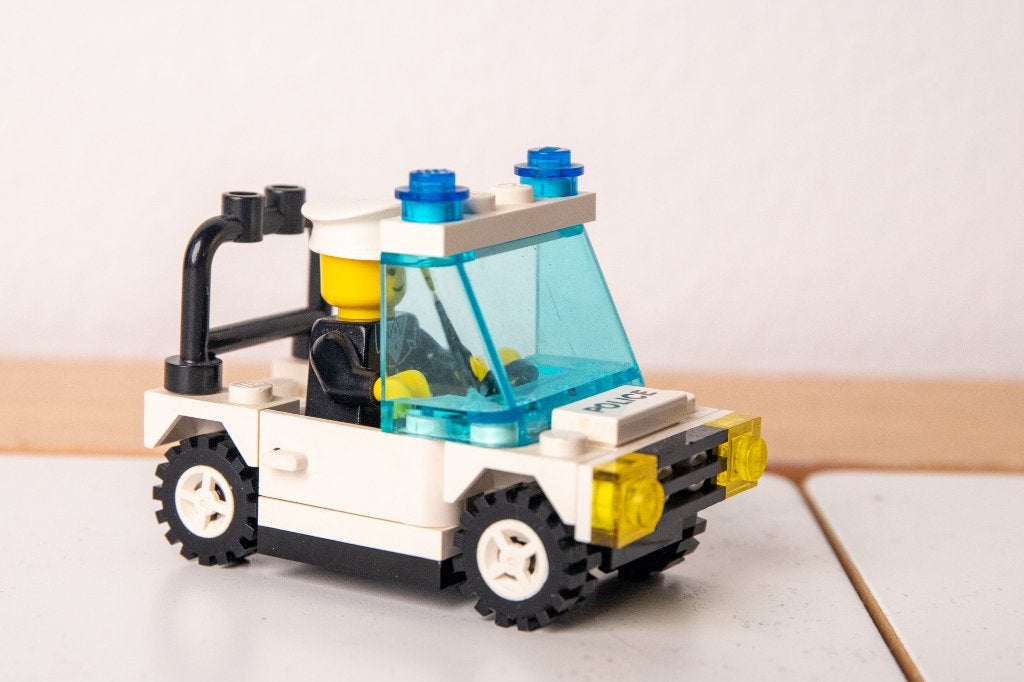 Vintage Lego 6506 - Precinct Cruiser (2 v 2 ) zonder instruc, Lego, Ophalen of Verzenden, Complete set, Compleet