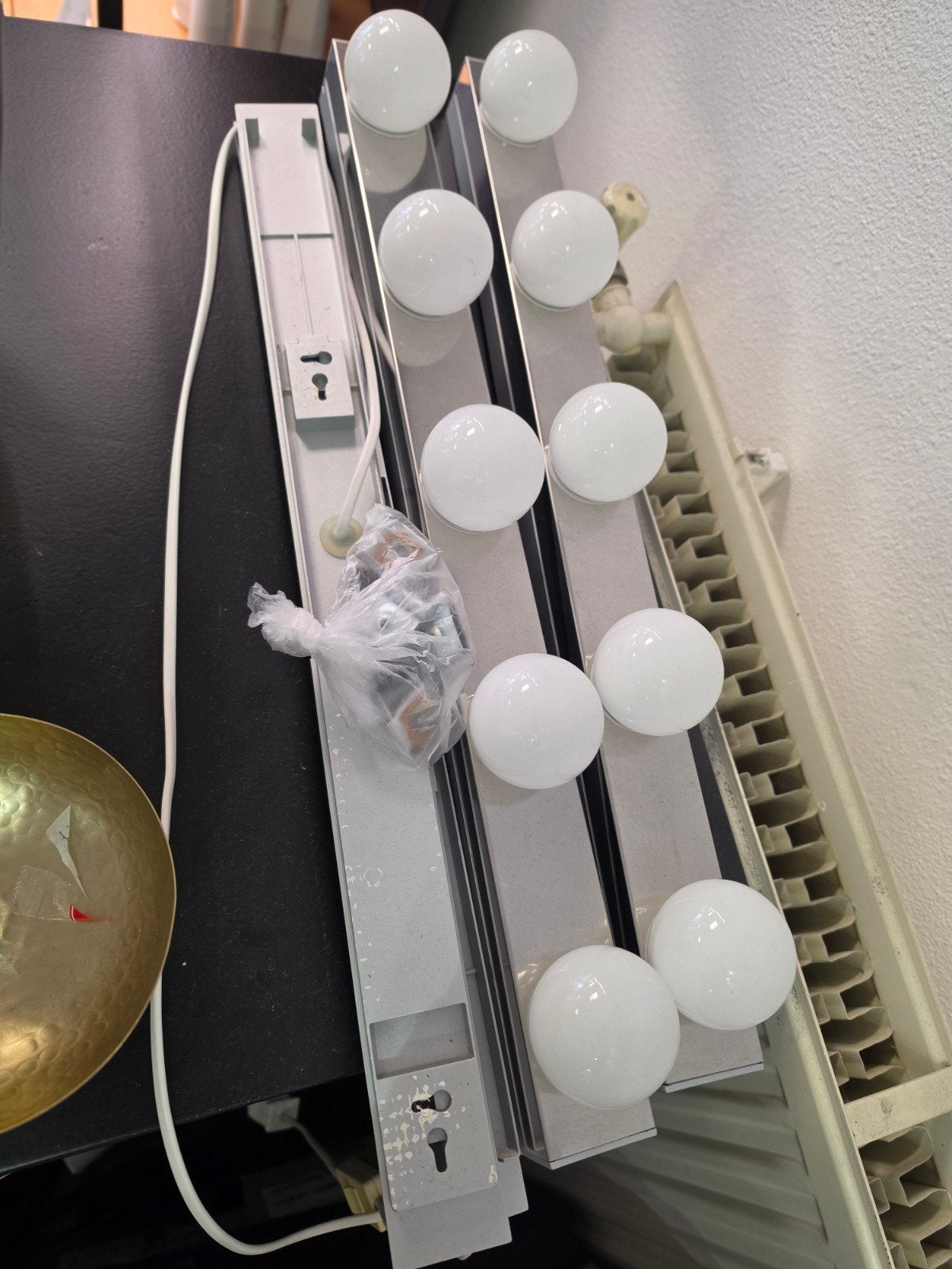 visagie spiegel met lampen ikea, Ophalen, Zo goed als nieuw, Rechthoekig