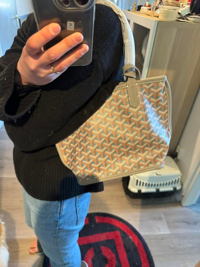 Goyard Bag Grey Mini Tote Bag, Sieraden, Tassen en Uiterlijk, Tassen | Damestassen, Ophalen of Verzenden, Nieuw, Grijs, Shopper