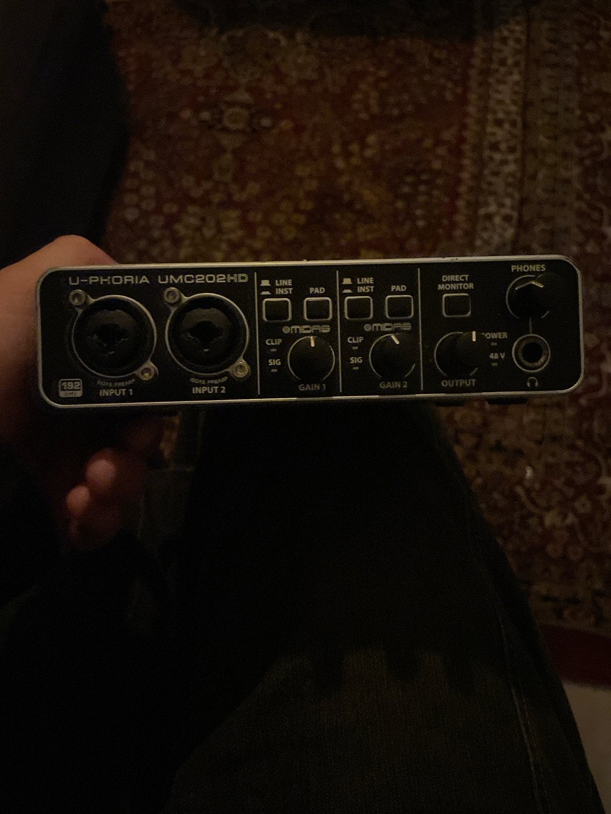 Behringer U-Phoria UMC202HD Audio Interface, Muziek en Instrumenten, Ophalen of Verzenden, Gebruikt, Minder dan 5 kanalen, Microfooningang