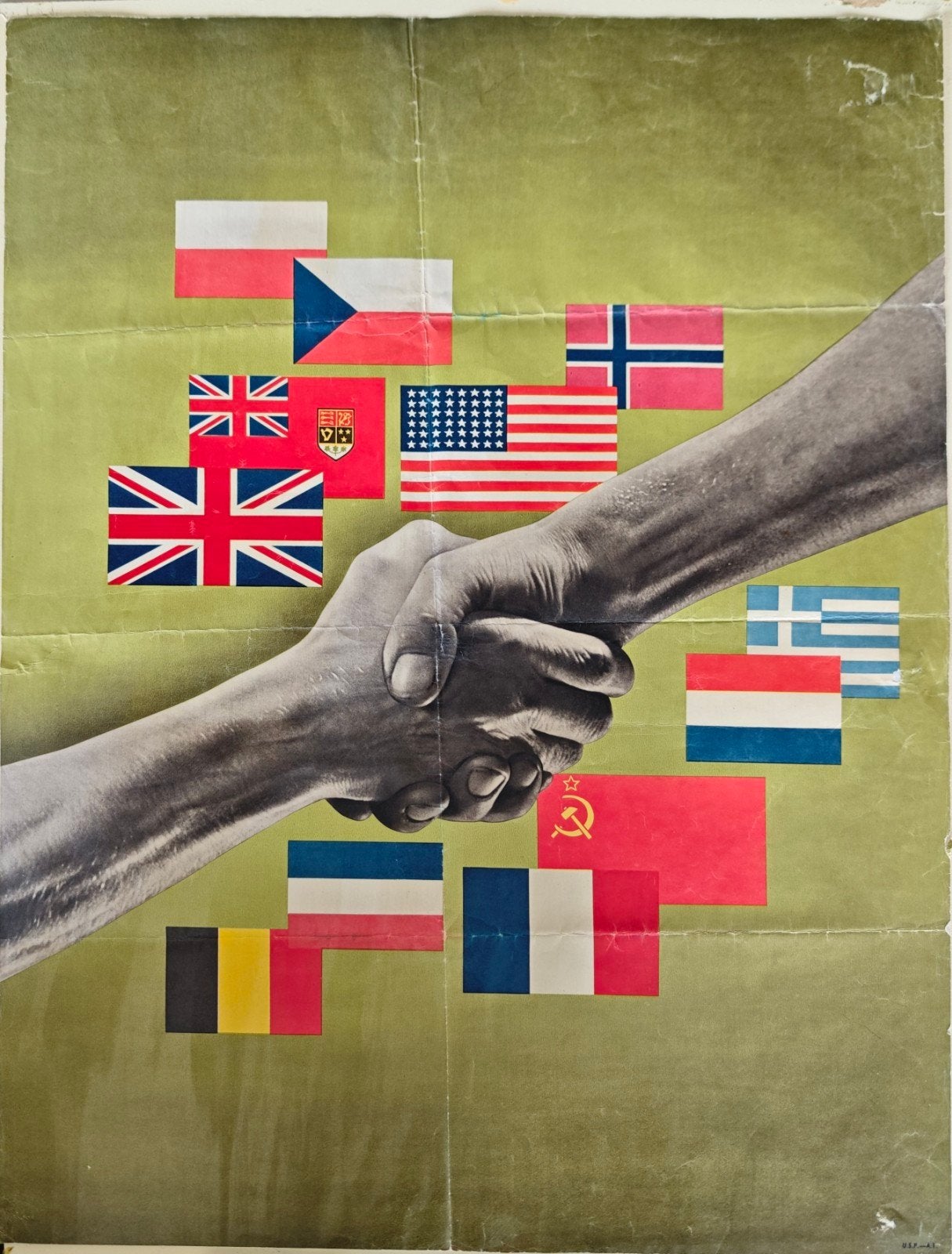 Originele WWII Allied Poster, Ophalen of Verzenden