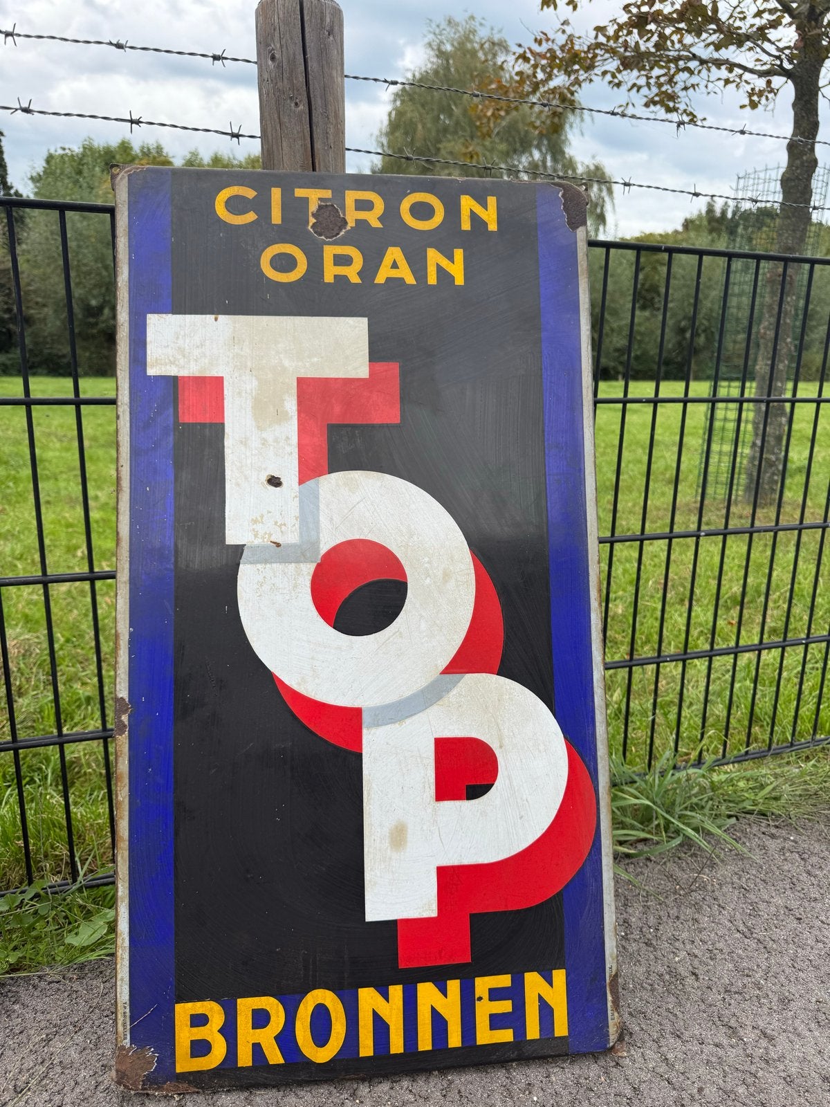 Set van 5 vintage emaille reclameborden of per stuk te koop, Ophalen of Verzenden