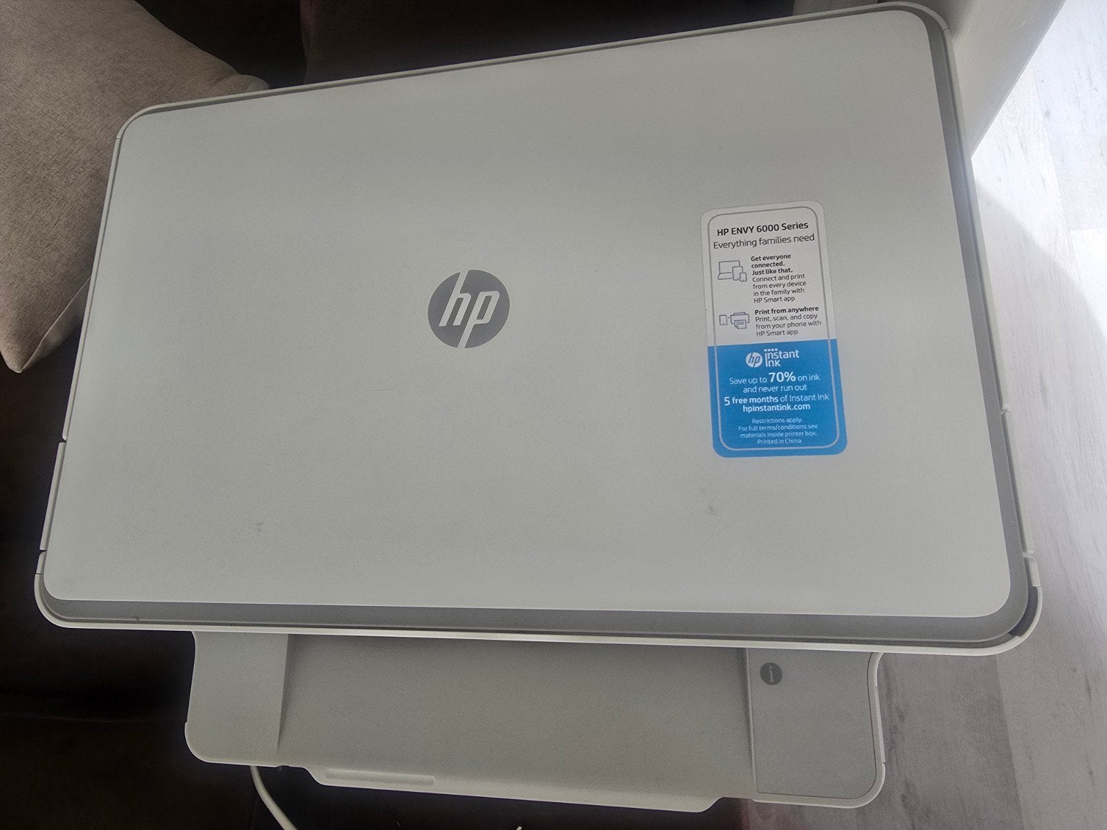 HP ENVY 6032 All-in-One Printer – Zonder inkt, Computers en Software, Printers, Ophalen of Verzenden, Zo goed als nieuw, Scannen