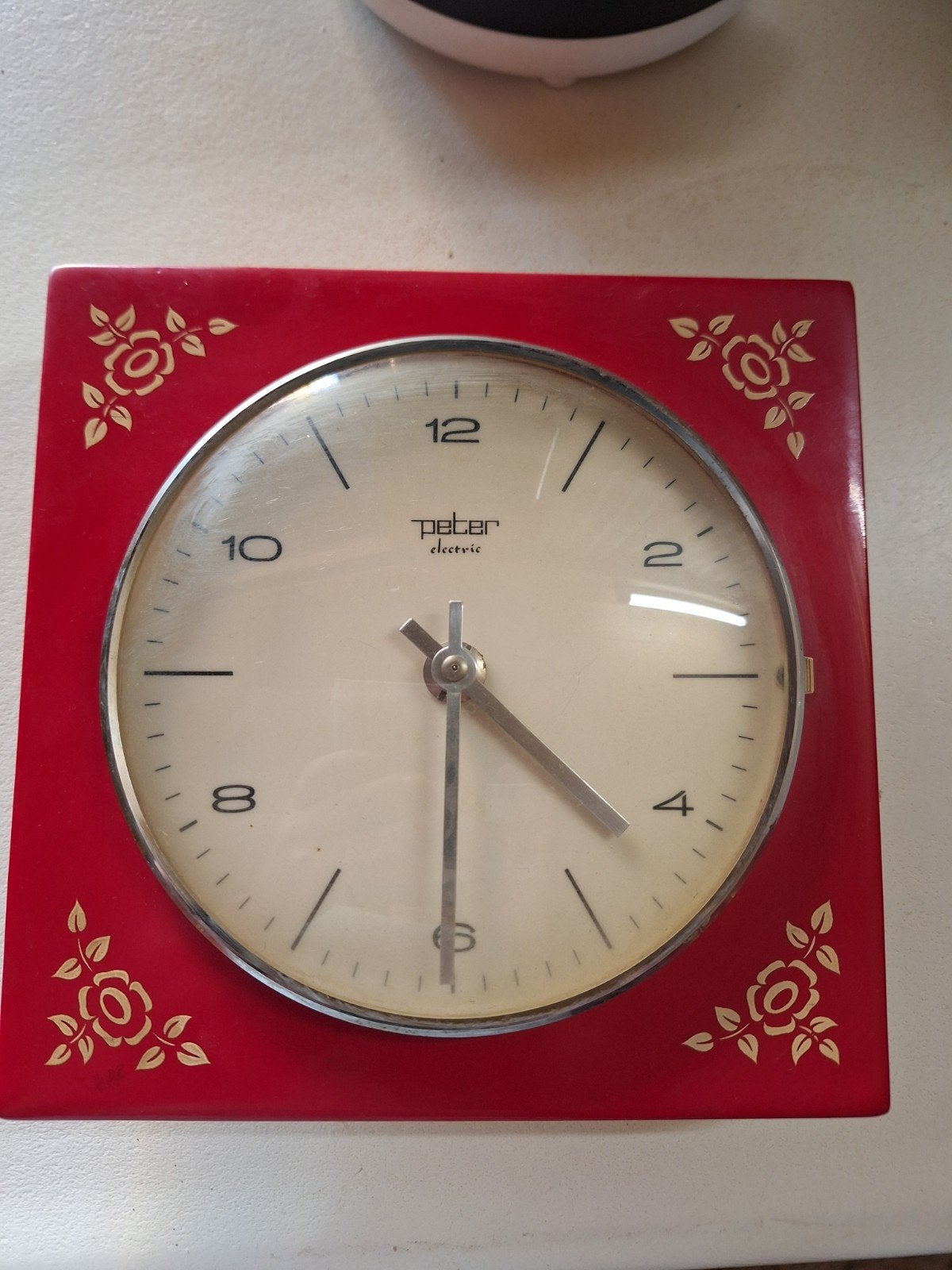 Vintage Peter Electric wandklok, Antiek en Kunst, Antiek | Klokken, Ophalen of Verzenden