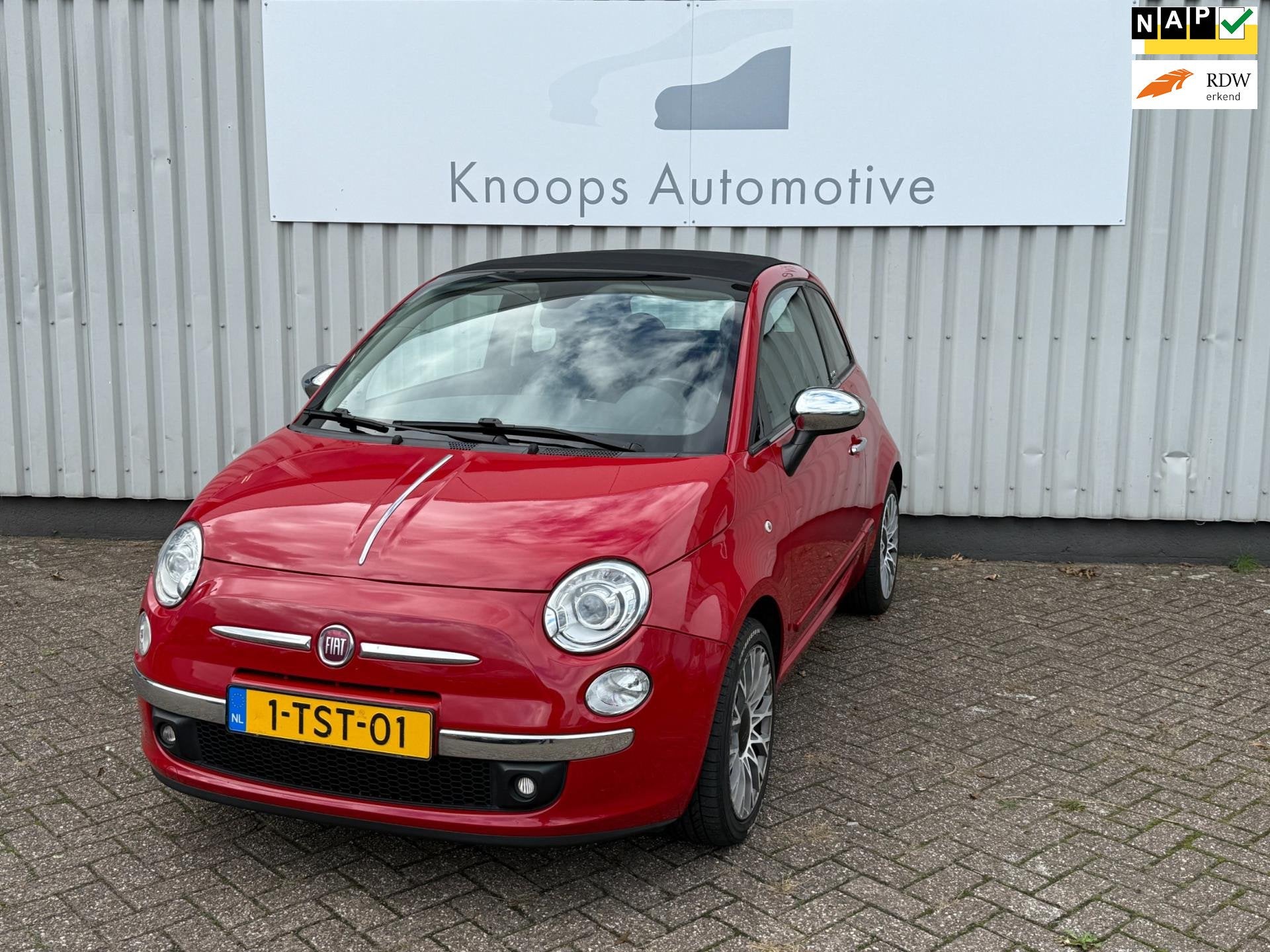 Fiat 500 C 0.9 TwinAir Lounge, Airco, Ledere bekleding, Auto's, Fiat, Euro 5, 86 pk, Gebruikt, Cabriolet