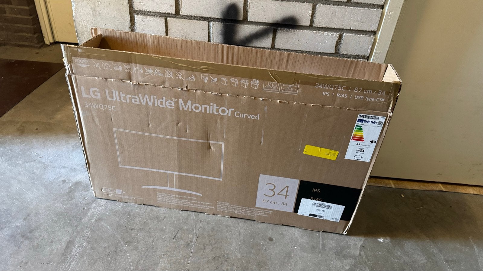 LG 34WQ75C Ultrawide Curved Monitor - Gaming/Kantoor, Gebruikt, IPS, Curved, USB-C