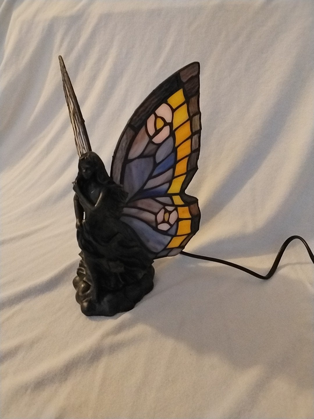 Tiffany Stijl Vlinderlamp - Feeën Tafellamp, Antiek en Kunst, Ophalen of Verzenden