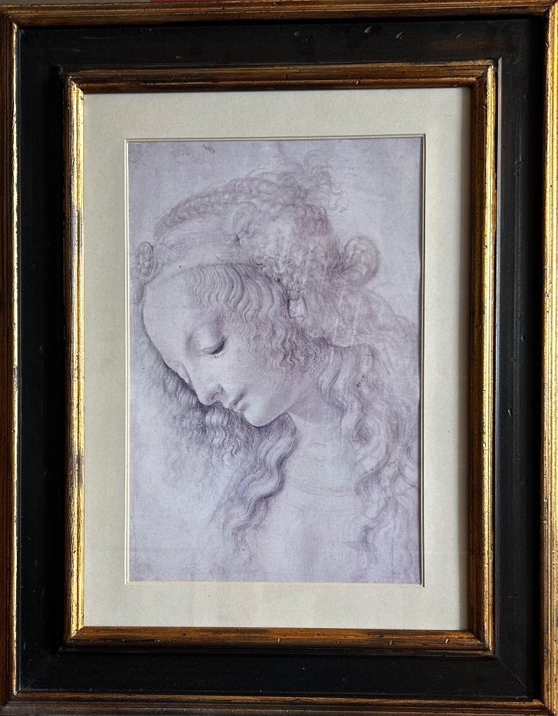 Leonardo da Vinci (?), Ophalen, Overige stijlen, Portret of Personen, Ingelijst
