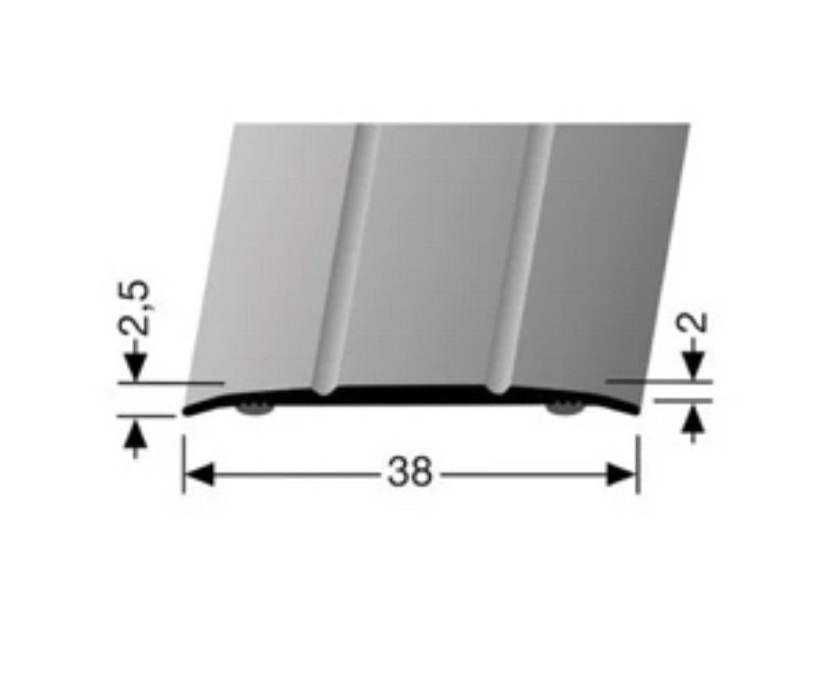 Aluminium afdekprofiel zelfklevend 38mm zilver 300cm, Ophalen, Overige materialen, 30 cm of meer, Overige typen