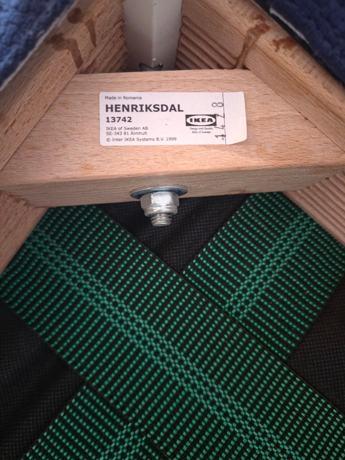 IKEA Henriksdal stoel met donkerblauwe hoes, Ophalen, Gebruikt, Modern, Scandinavisch, Blauw