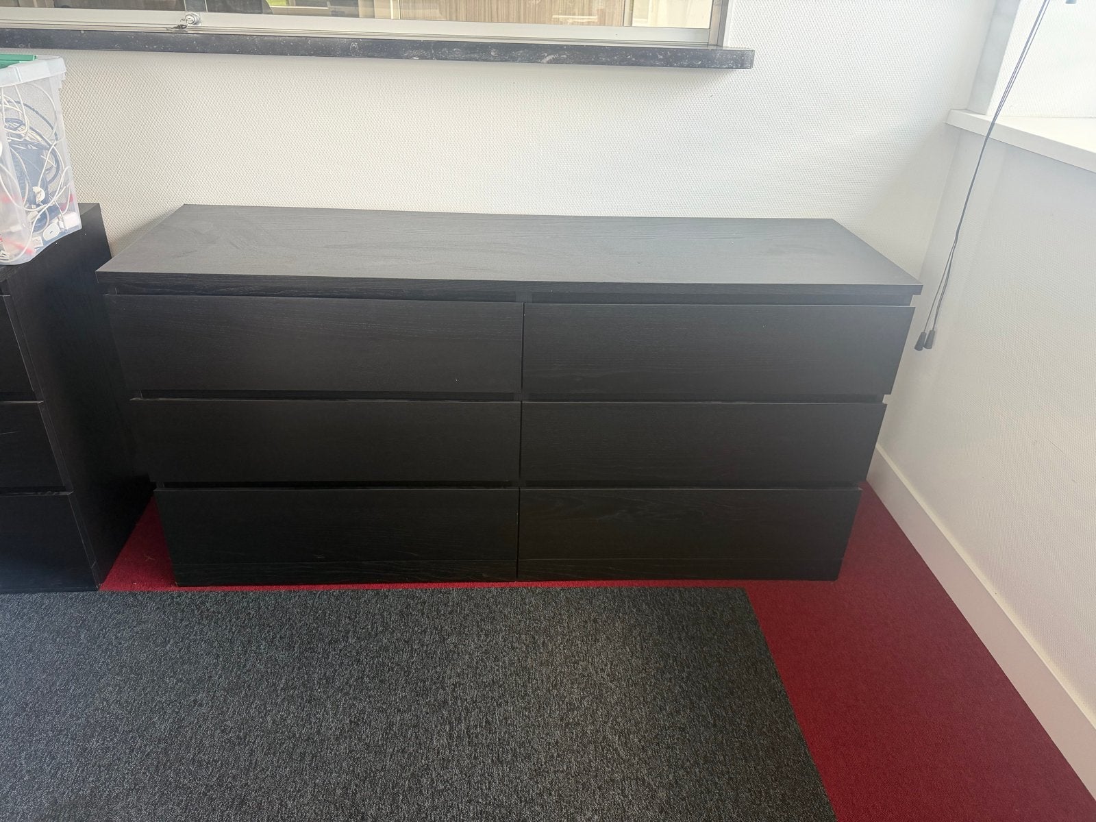 2x IKEA ladekast - Donkerbruin/Zwart, Ophalen, Gebruikt, 100 tot 150 cm, 5 laden of meer