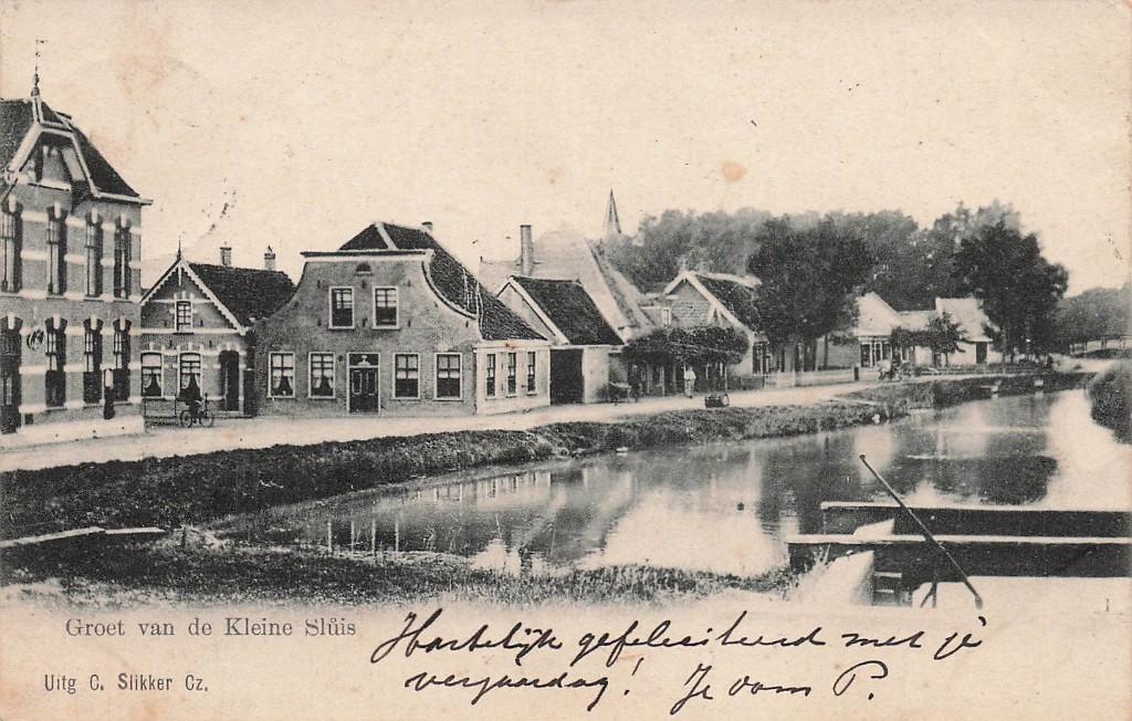 JO760 Kleine Sluis Anna Paulowna 1900, Verzamelen, Ansichtkaarten | Nederland, Verzenden, Voor 1920, Gelopen, Noord-Holland