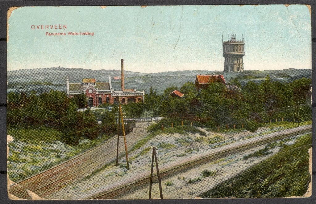 Overveen - Panorama Waterleiding met watertoren, Verzenden, Voor 1920, Gelopen, Noord-Holland