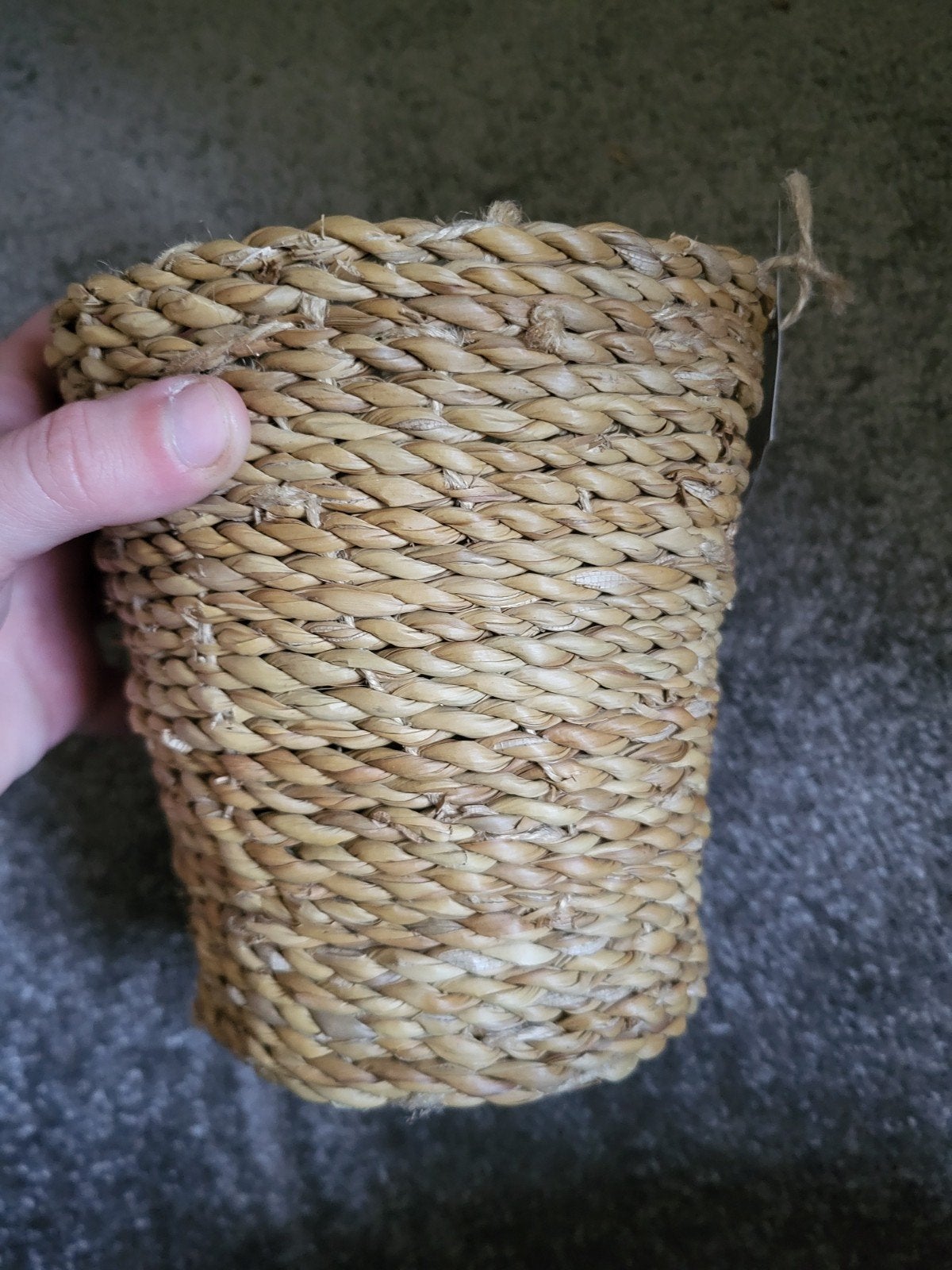 Gevlochten bloempot van zeegras - Nieuw, Overige materialen, Rond, Nieuw, Ophalen of Verzenden