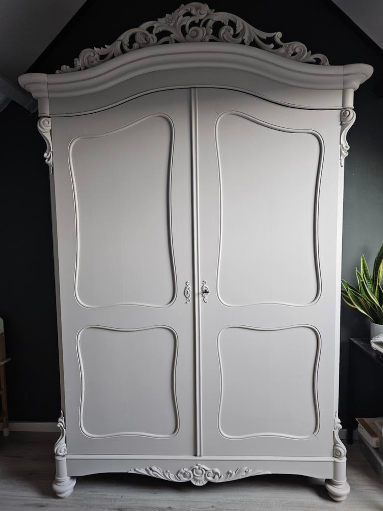 Antieke Biedermeier kast, Ophalen, 50 tot 75 cm, 200 cm of meer, 200 cm of meer