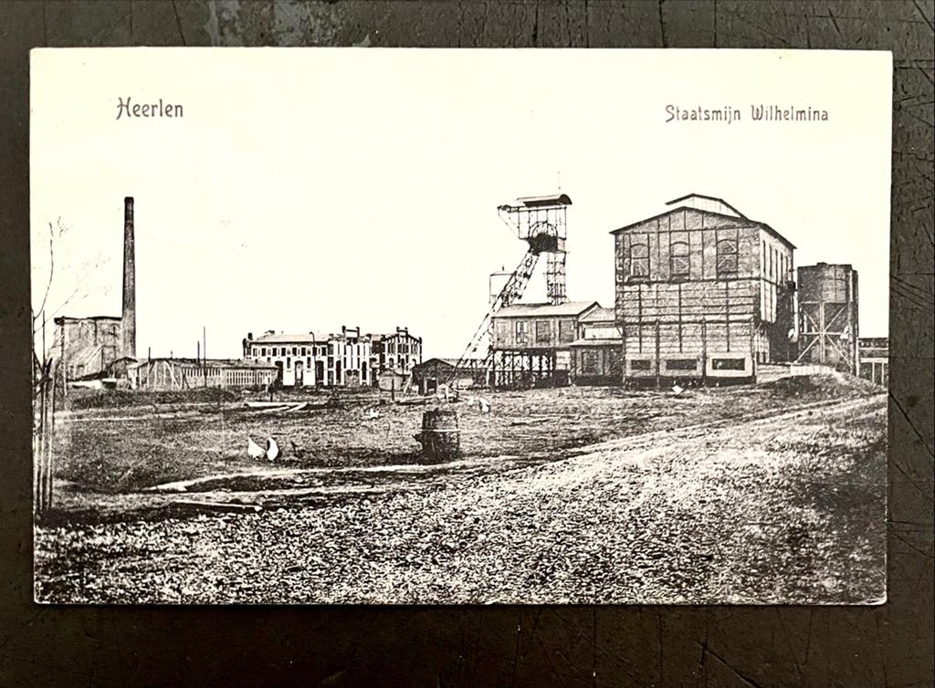 Oude Ansichtkaart Heerlen Staatsmijn Wilhelmina Gelopen, Verzamelen, Ansichtkaarten | Nederland, Gelopen, Limburg, Voor 1920, Verzenden