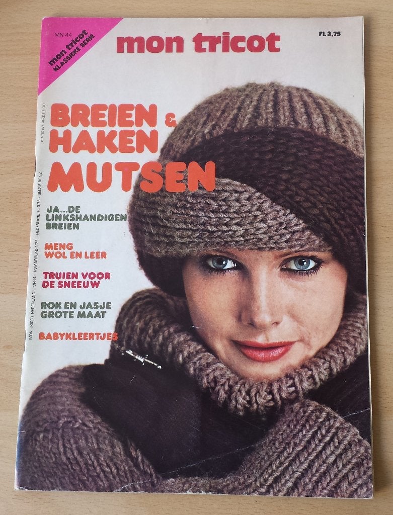 Mon Tricot Mutsen - Breien en Haken - nr.1 - 1978, Gebruikt, Breien of Haken, Ophalen of Verzenden, Mon Tricot