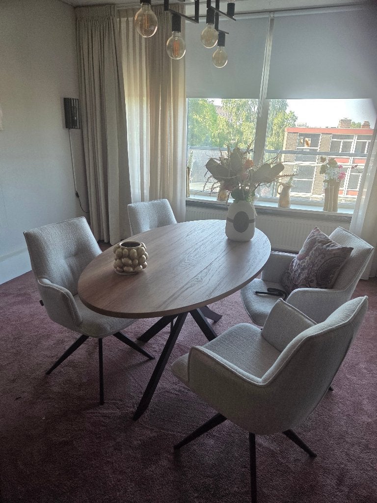 Ovale eettafel, Ophalen, Nieuw, 50 tot 100 cm, Vijf personen of meer