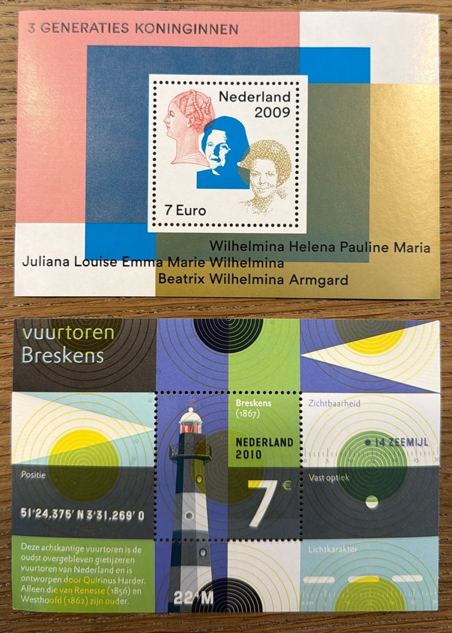 * postzegels pf. Vuurtoren Breskens/3 generaties koninginnen, Postzegels en Munten, Postzegels | Nederland, Ophalen of Verzenden